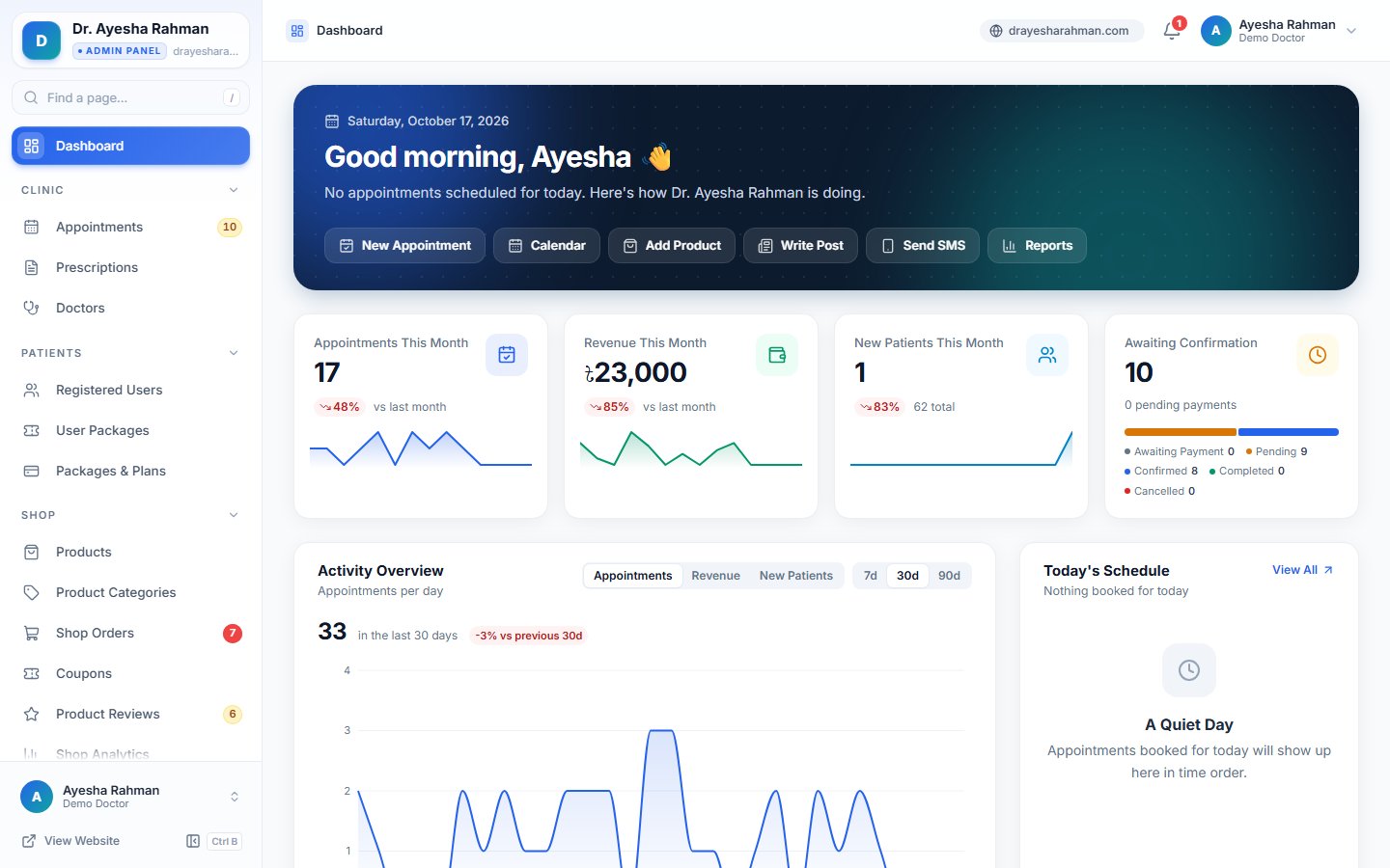 Admin Dashboard